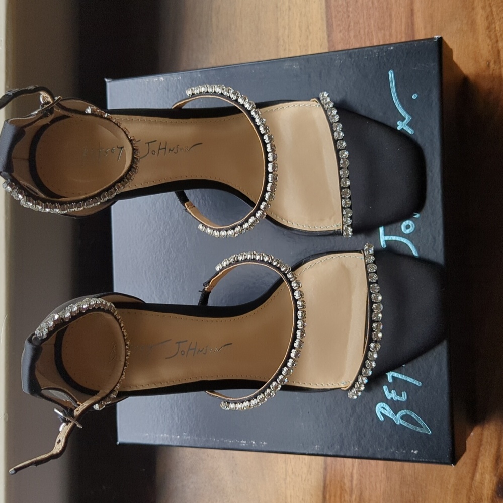 Betsey Johnson SB-Elisa Rhinestone Evening Sandals Size 6 - Picture 4 of 6